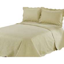 Colcha Trapunto Casal Khaki Camesa