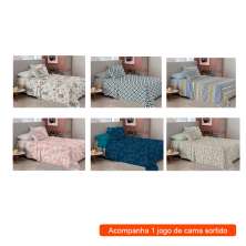 Jogo de Cama Casal 4 Peças Micro Cotton Sortido