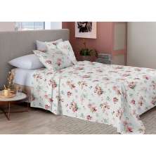 Jogo de Cama King 4 Peças Neo Essencial Branco Estampado