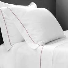 Jogo de Cama King com 4 Peças Elements Branco e Rosa