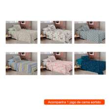 Jogo de Cama Queen 4 Peças Micro Cotton Sortido