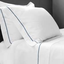Jogo de Cama Queen com 4 Peças Elements Branco e Azul Marinho