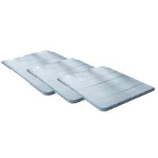 Kit Tapete De Banheiro Super Soft 60 x 40 Azul Camesa 3 peças