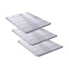 Kit Tapete De Banheiro Super Soft 60 x 40 Lilás Camesa 3 peças
