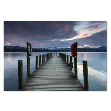 Quadro Decorativo Paisagem Lagoa, Tela em Canvas na Horizontal ideal para ambiente de Sala de estar, jantar, reuniões, Quarto e Hall de entrada