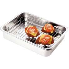 Assadeira com Grelha em Inox Retangular Funda 6,5 Litros 