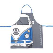 Avental Algodão VW Kombi Peace And Love Cinza 