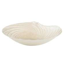 Centro-Mesa de Vidro Formato Concha Perolada 33cm - Sofisticação para Ambientes 