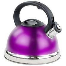 Chaleira Inox 3 Litros Fundo Triplo com Apito - Chaleira Reforçada - Lilas