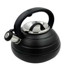 Chaleira Nero Inox 3L com Apito e Alça de Baquelite Preta Luxuosa 