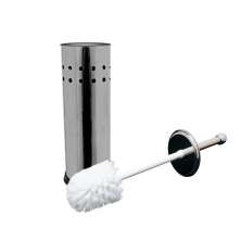Escova Sanitária Com Cerdas Flexíveis E Suporte Inox para Banheiro 