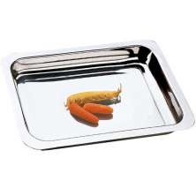 Forma Assadeira Pequena Retangular Funda em Inox 26x19x4cm 