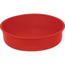 Forma de Silicone Redonda para Bolo 25cm - Vermelha 