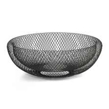 Fruteira Metal Preto 30cm Cesto Frutas Mesa 