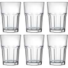 Jogo 6 Copos 425ml Alto De Vidro Grosso Super Resistente 