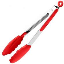 Pegador Premium em Silicone e Inox - Multiuso e Resistente Vermelho 