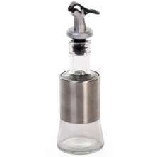 Porta Azeite e Vinagre com Bico Dosador Garrafa Vidro e Inox 
