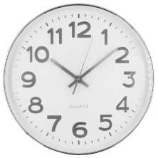 Relógio de Parede Prata 19,5cm - Quartzo Silencioso - Estilo Minimalista