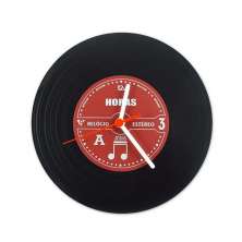 Relógio de Parede Retro Vintage Modelo Disco Vinil 