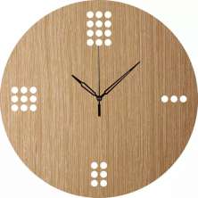 Relogio de Parede em Madeira Decorativo 30x30cm  - Carisma