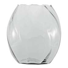 Vaso Aquario Terrario Vidro Canelado Barrica 19x17cm 