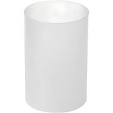 Vaso Branco Tubo Vidro Resistente 30x14cm Arranjos 