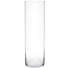 Vaso Vidro Cilindro Grande Comprido 50x14cm Transparente 