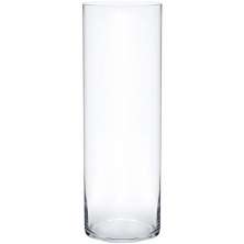 Vaso Vidro Cilindro Grande Comprido 50x20 cm Transparente 