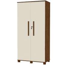 Multiuso Organizador Dacar 2 Portas Com Chaves Canela/Off White