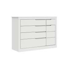 Cômoda Infantil 5 Gavetas com Fraldário Cléo Branco Fosco Carolina Baby