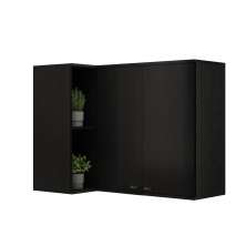 Aéreo de Cozinha Canto 2 Portas Lótus Carraro Preto