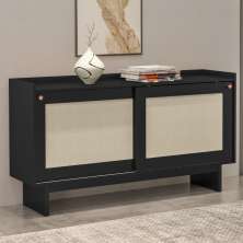 Aparador Buffet 2 Portas de Correr Átria 1295 Carraro Preto