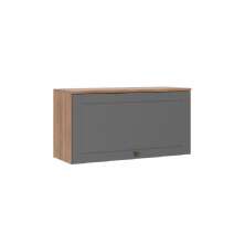 Armário Aéreo Milla 1 Porta Nog/Cinza 80 cm Carraro