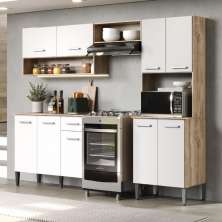 Armário Cozinha Compacta Arizona Essence Carraro - Carvalho/Branco