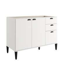 Balcão de Cozinha 1200mm s/ Tampo Lótus Carraro Branco