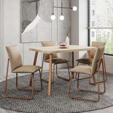 Conjunto Sala de Jantar 4 Cadeiras Monte-Carlo Carraro Pet Ros
