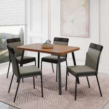 Conjunto Sala de Jantar 4 Cadeiras Seattle Carraro Nogal