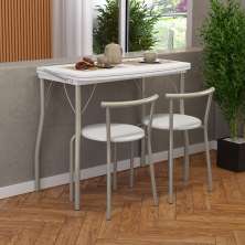 Conjunto Sala de Jantar Palermo com Mesa e 2 Cadeiras 2999 Carraro