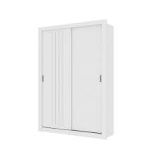 Guarda Roupa Solteiro 2 Portas Darvi Carraro Ripado Branco