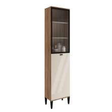 Paneleiro 2 Portas 5 Prateleiras Lótus Carraro Freijó/Off W