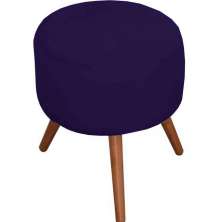 Puff Decorativo Milão Pé Palito Suede Azul Marinho