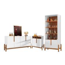 Jogo Sala De Estar Copenhagen Branco Cedro
