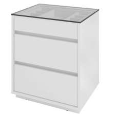 Mesa De Cabeceira 3 Gavetas 010023 Branco DCASA