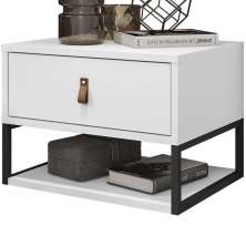 Mesa De Cabeceira Suspensa 1 Gaveta 004014 Branco DCASA