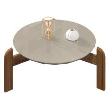 Mesa De Centro Para Sala 006008 Off White Cedro DCASA