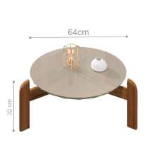 Mesa de Centro Chris Off White Cedro