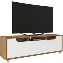 Rack Bancada Para Tv 60 Pol 160cm 11079 Cedro Branco DCASA