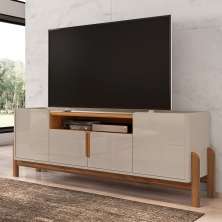 Rack para TV Sue Off White Cedro 4 Portas