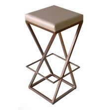 Banqueta Alta Industrial Cozinha Bar Balcão Bistro Zenite sem Encosto Metalon Cobre 75cm.