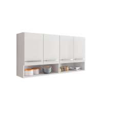 Armario Aereo 4 Portas Bulgaria Branco Casa Mobilia
